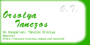orsolya tanczos business card